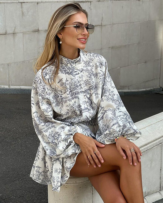 Elegant Long-sleeve Dress