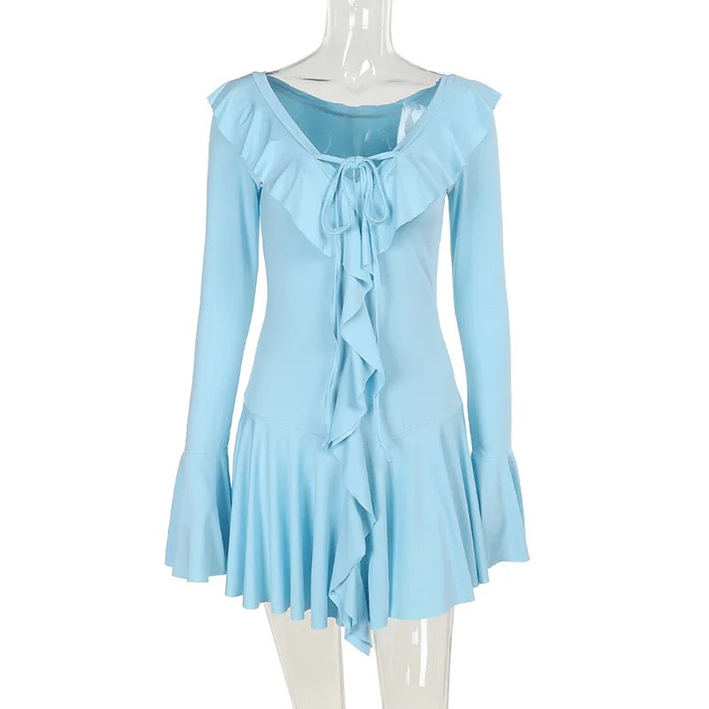 Mini dress with long sleeves