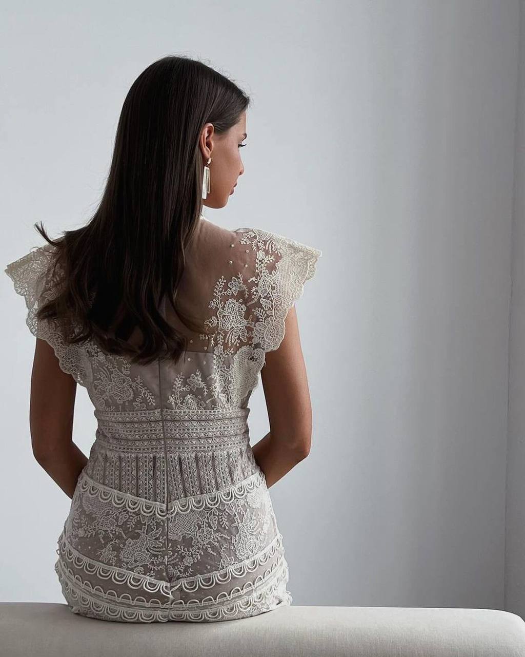 Beautifully detailed lace dress